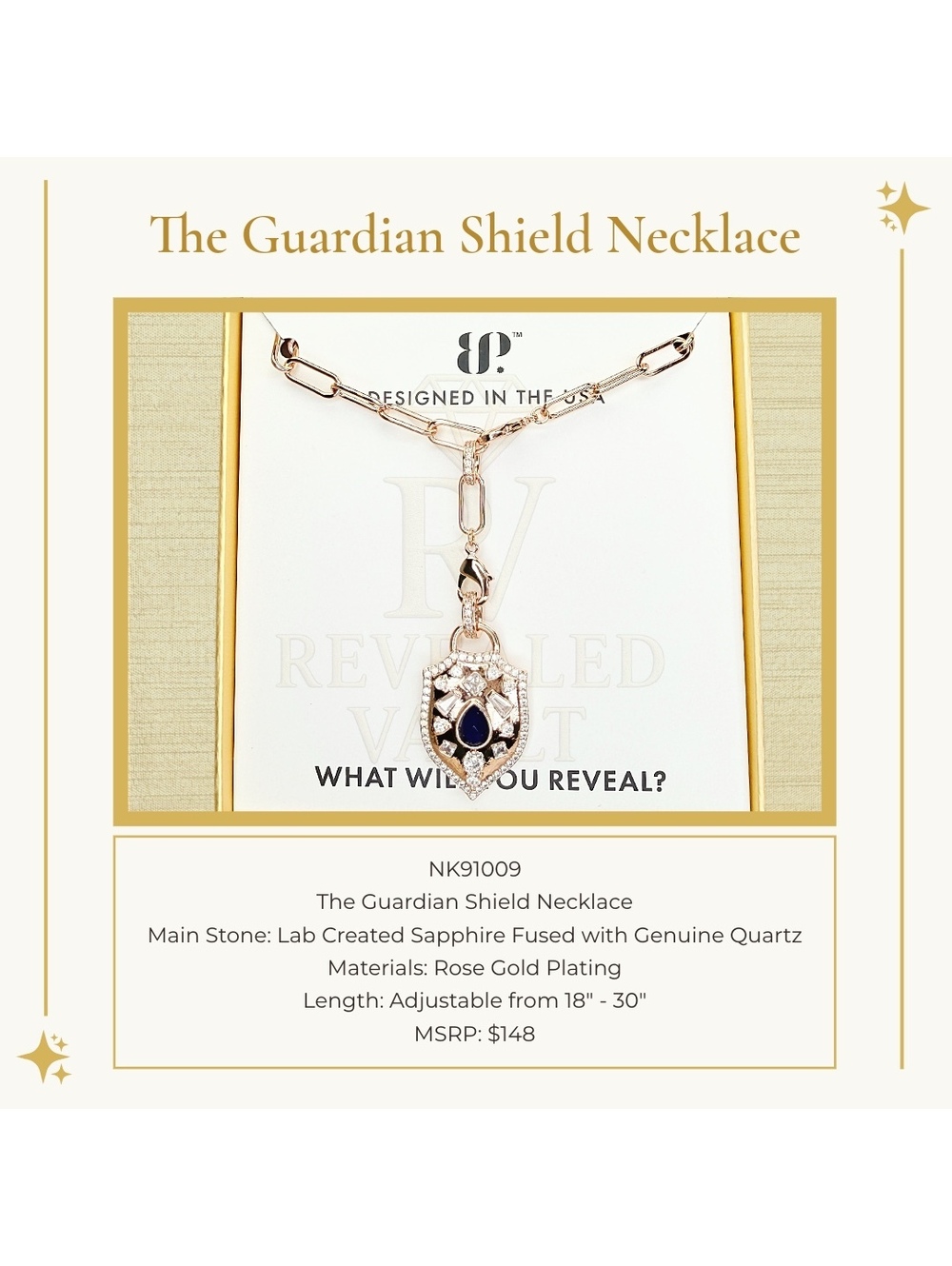 The Guardian Shield Necklace - Gem Society Spring 2026